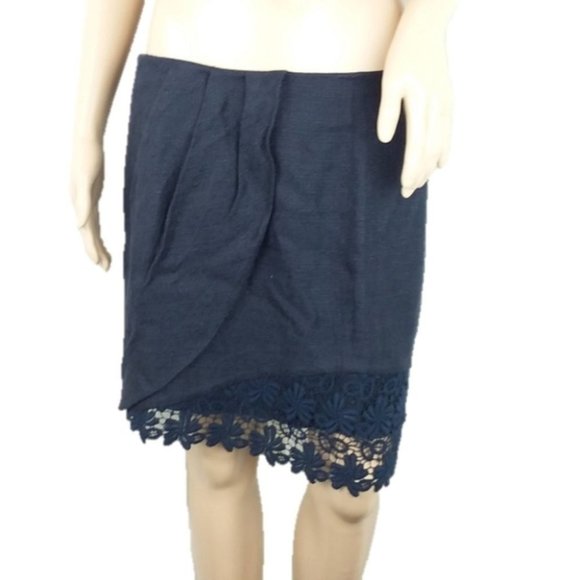 Elie Tahari Dresses & Skirts - Elie Tahari Draped Asymmetrical Mini Lace Skirt